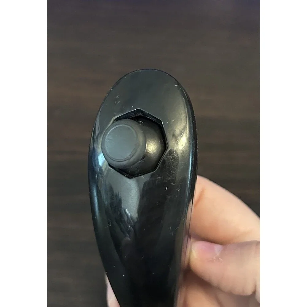 Wii Nunchuk Style Wired Controller Black Nintendo Wii Compatible Untested